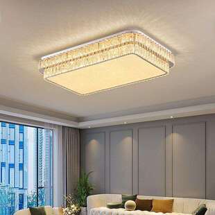 客厅轻奢水晶吸顶灯现代大气卧室书房圆形护眼灯房间高档吸顶灯具