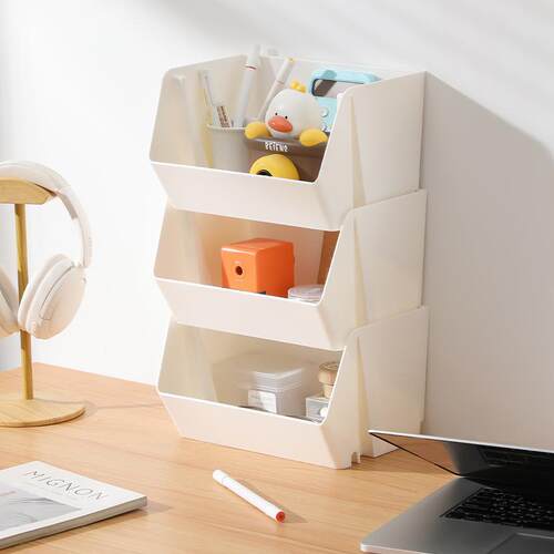 Japanese-style desktop and wall-mounted dual-use storage box