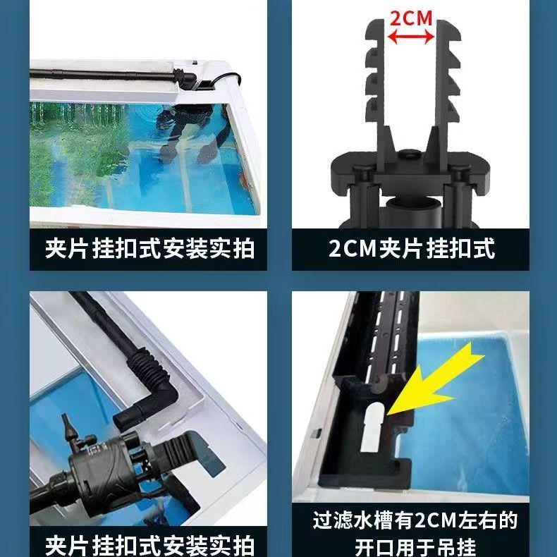 鱼缸泵过滤器三合一静音家用增氧抽水泵小型水族箱净水循环泵一体