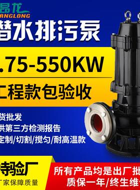 WQ/QW潜污泵污水泵 1.5kw3kw5.5kw市政工程用潜水排污水泵