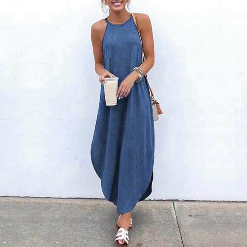 Laundry denim irregular women's camisole dress