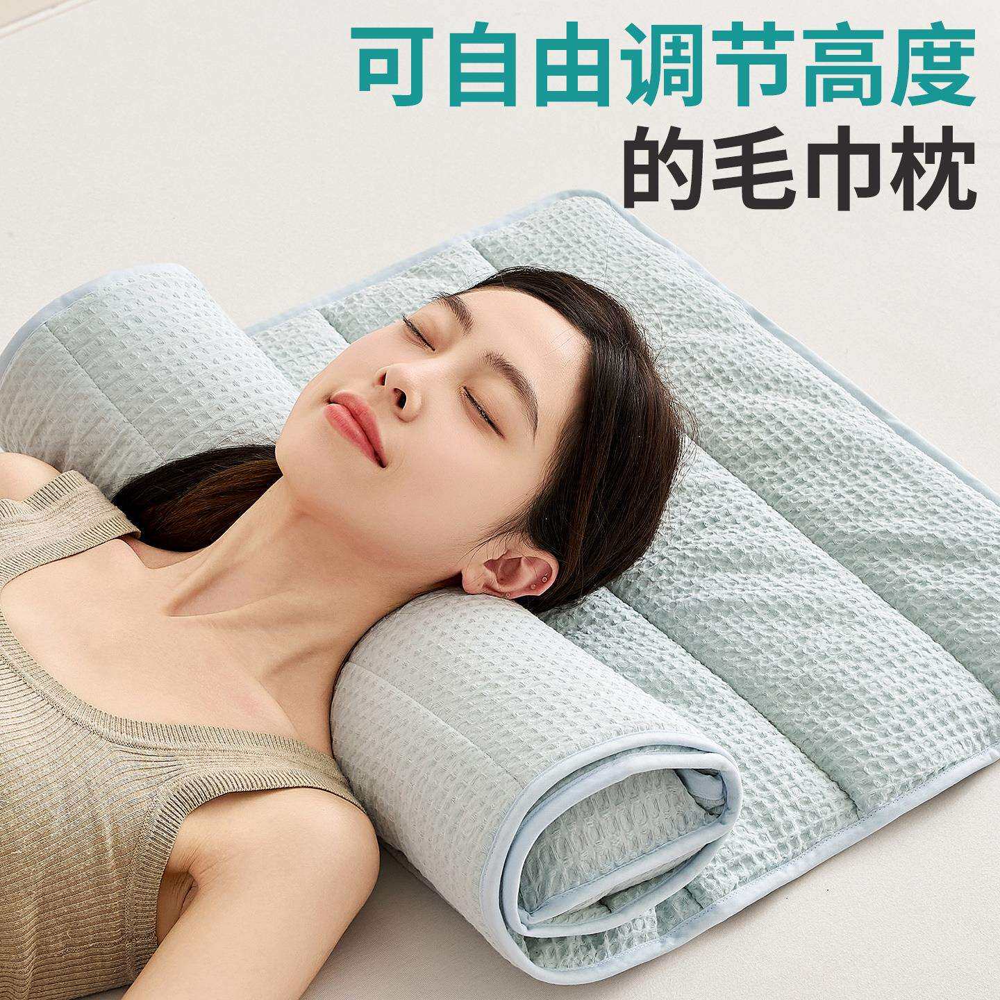 全棉便携式腰枕腰间椎盘突出专用牵引枕头靠背垫睡觉垫腰家用枕芯