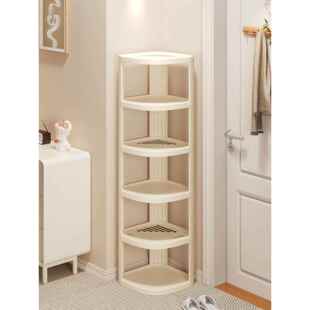 鞋架家用门口多层小型窄款简易入户门墙角三角鞋架宿舍塑料省空间