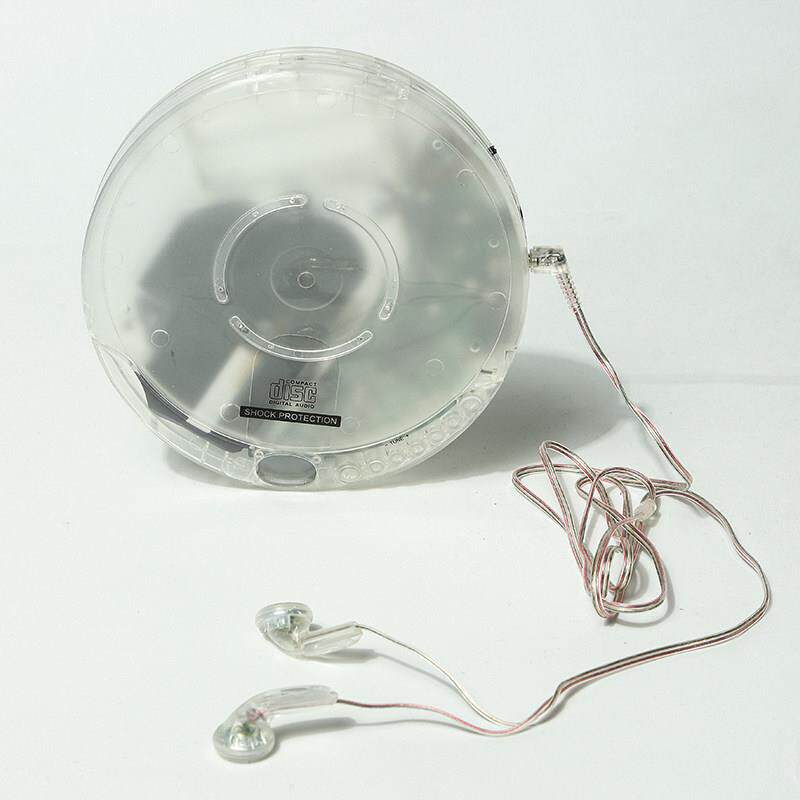 现货 全透明CD机随身听播放器可携式专辑耳机USB线 线外放音箱 包