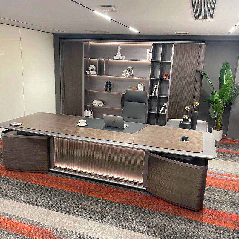 老办桌FD-莫森新款现代约高端轻奢板桌董事长公总裁经理大班台桌