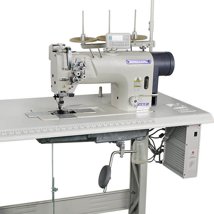 四自动同步缝纫机鲍麦克斯分体电控双针平缝机带抬压脚倒缝全自动