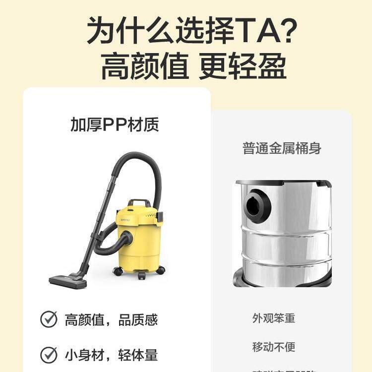 亿力吸尘器大吸力家用吸拖一体机美缝专用小型装修干湿桶式工业用