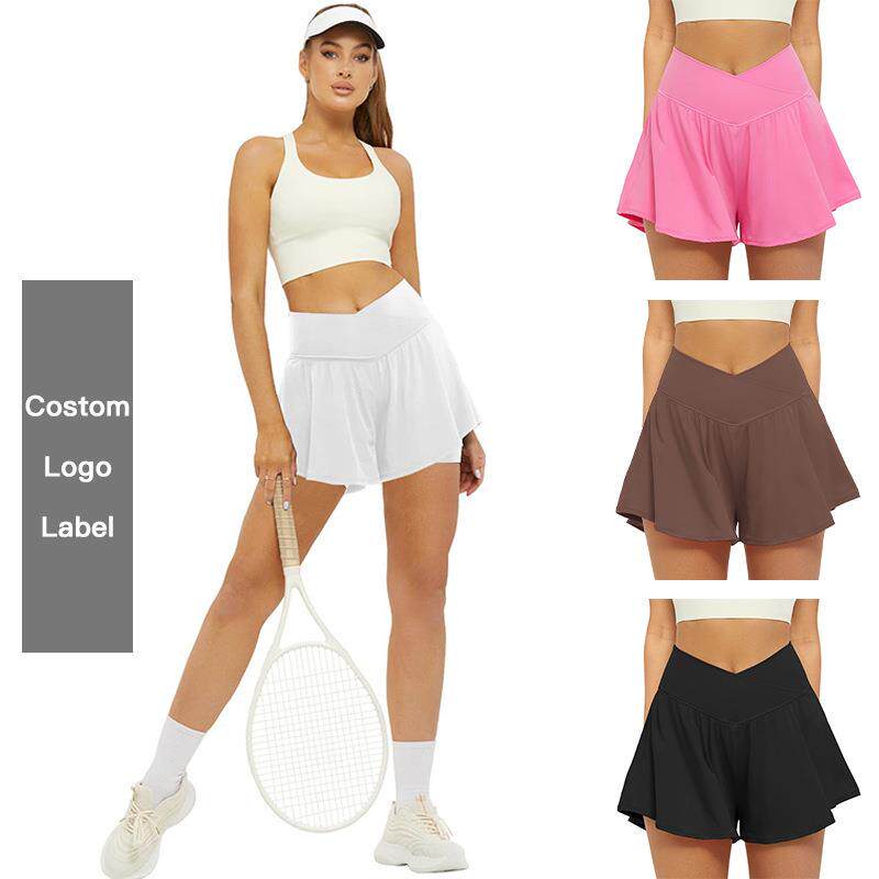 Women Double Layer Shorts Dry Conservative Square Cut Swim