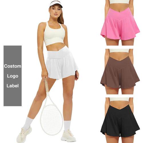 Women Double Layer Shorts Dry Conservative Square Cut Swim