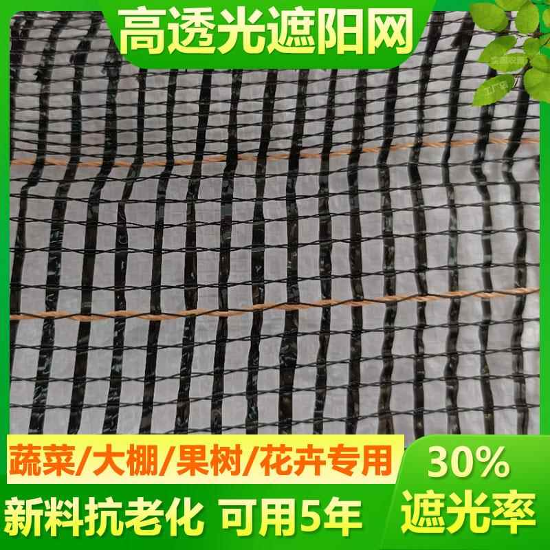 黑色30%遮阳网高透光稀疏防晒网蔬菜大棚专用平针果树植物花卉网