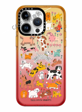 CASE可爱花园小狗活力橙色iPhone16Promax手机壳卡通适用苹果16/1