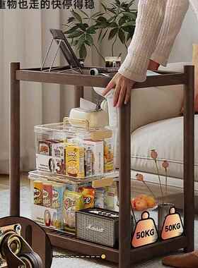 阳台小茶置茶水柜物架边柜可移动沙发LQL边几实木桌迷你茶台小茶r