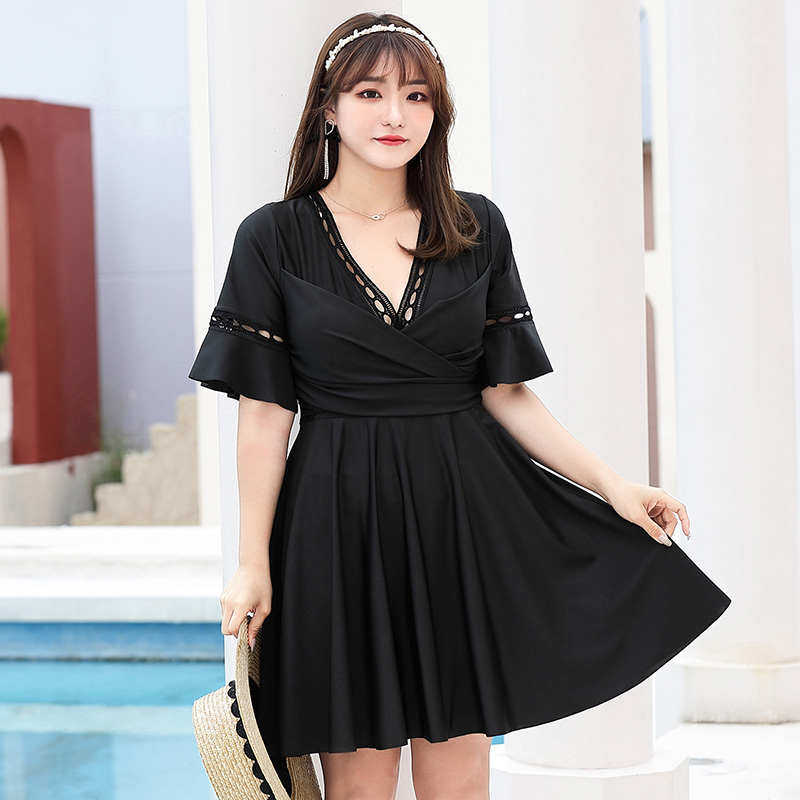 大码泳衣胖mm遮肉300斤连体泡温泉保守遮肚子2025年新款显瘦大胸