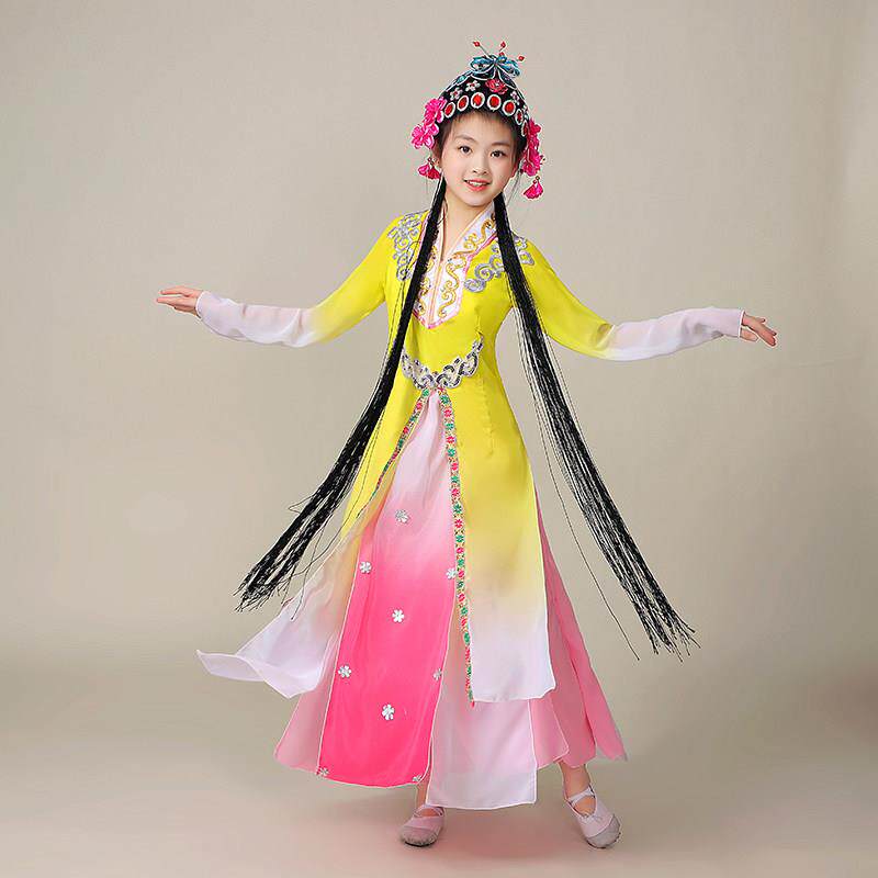 儿童京剧戏服舞蹈演出服小红娘小花旦俏花旦水梨园女童戏曲表演服