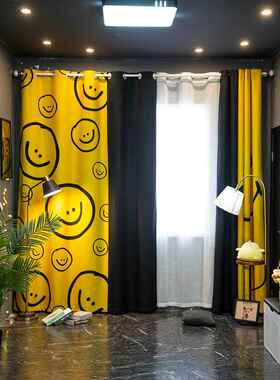 J6ADVY半遮光细麻新卧品简约拼色精室致装饰客厅挂钩学生寝D室打