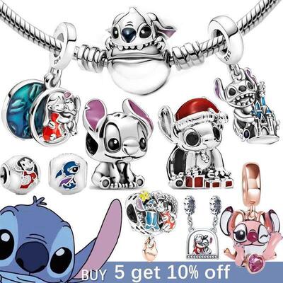 Lilo Stitch Series Charms Silver 925 Original Fit Bracelet S
