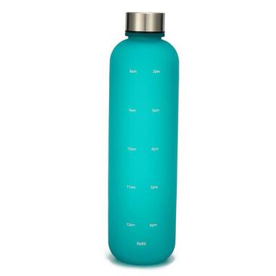 1L Water Bottle With Time Marker 32 OZ Motivational Reusable