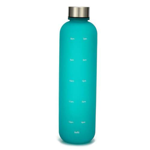 1L Water Bottle With Time Marker 32 OZ Motivational Reusable