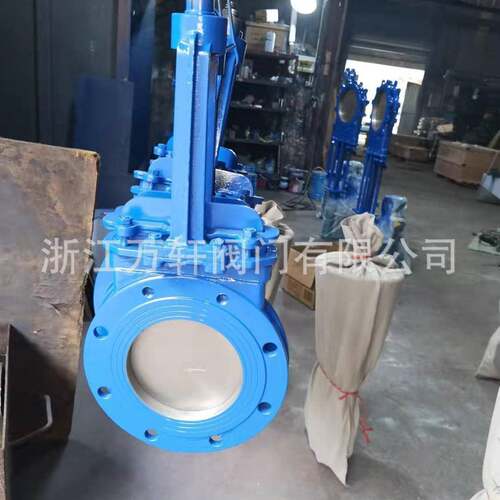 PZ67W-10NR气动高温刀闸阀圆形10S材质高炉煤渣排渣阀2520材质