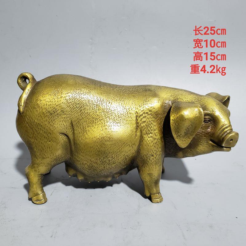 厂家直销纯铜猪各种款式生肖猪金属工艺礼品摆饰居家客厅办公装饰