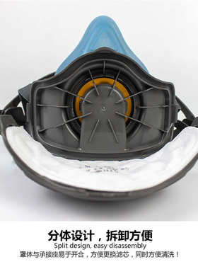 思创ST-1030A硅胶防尘半面罩防粉尘花粉矿尘面具KN90 95滤棉