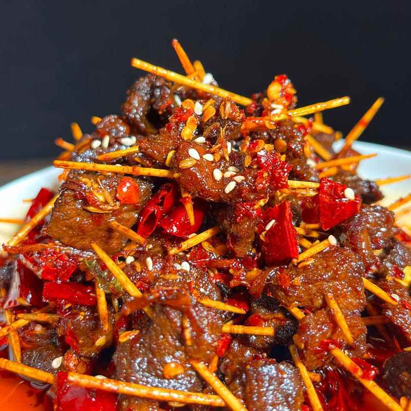 牙签肉湖孕南特产麻辣签牛肉现做零食小吃牙卤味熟食妇肉食宵夜下