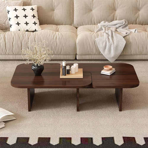 茶几小户型茶客厅白蜡设计师台茶桌组合实木异形桌黑色创意家用