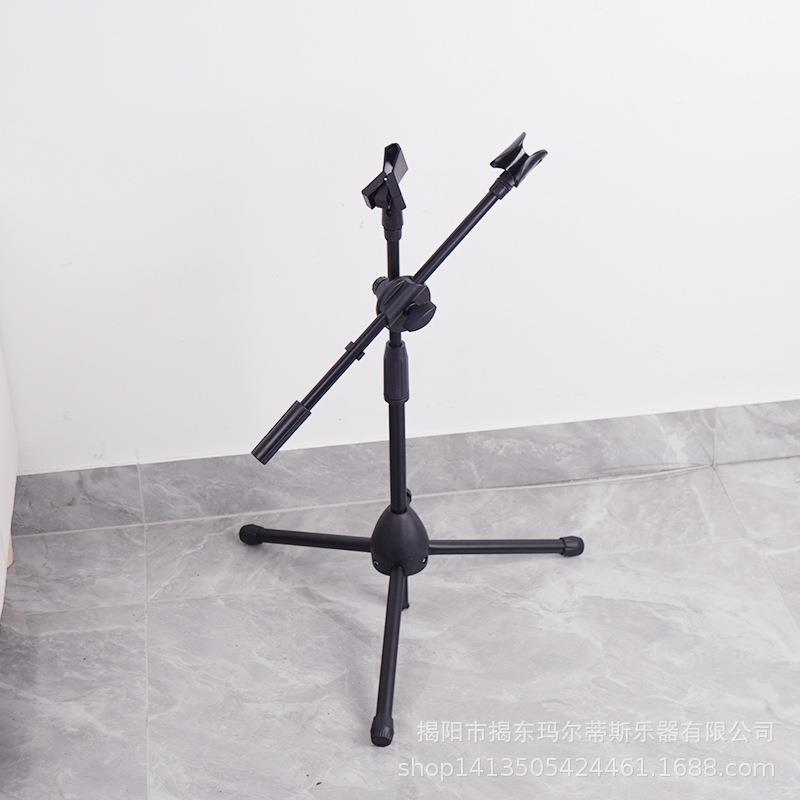 二胡支架乐器话筒架落地式麦克风支架三角支撑展示架放置架专用图片