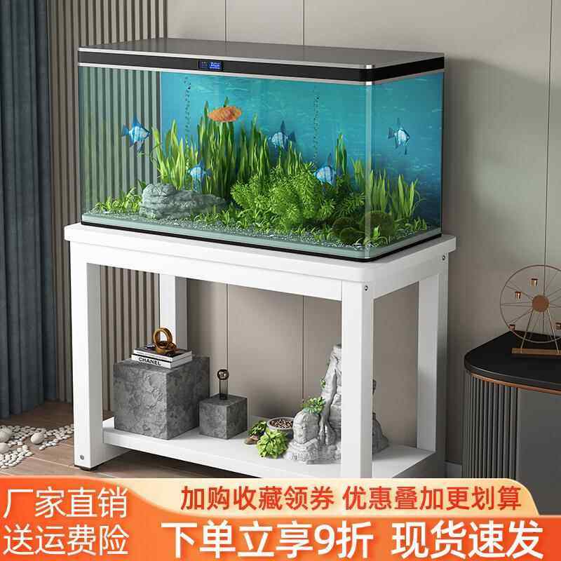 鱼缸柜金属鱼缸架子鱼缸桌钢木鱼缸底座鱼缸底架铁艺鱼缸储物架子