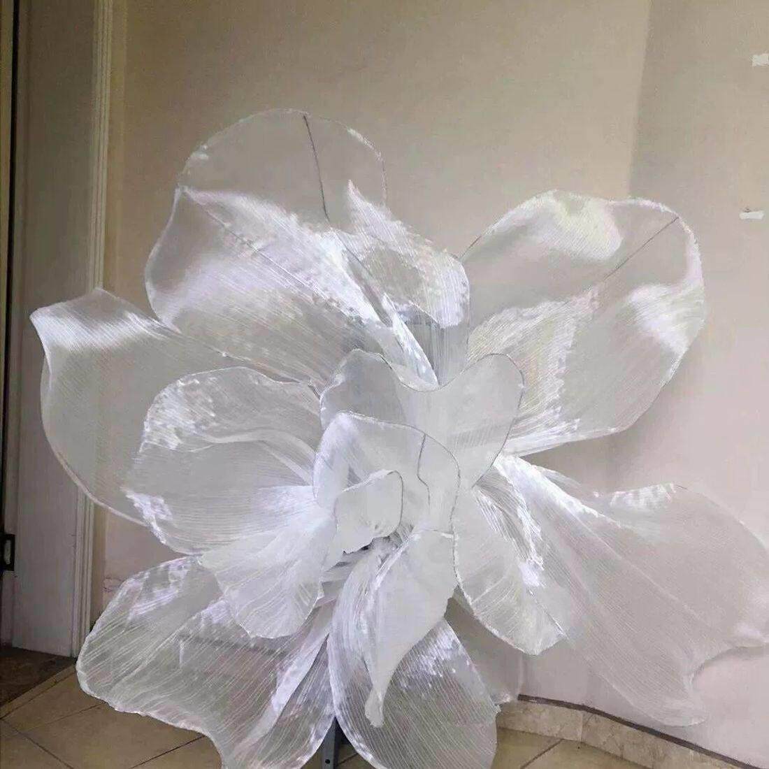 成品花瓣婚庆风琴纱小皱布料婚礼现场场景布置褶皱网纱大型花艺