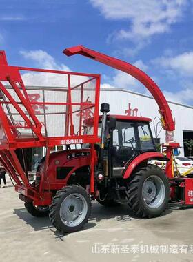 圆盘青储收割机工作效果多功能籽粒破碎一体机皇竹草青储收割机