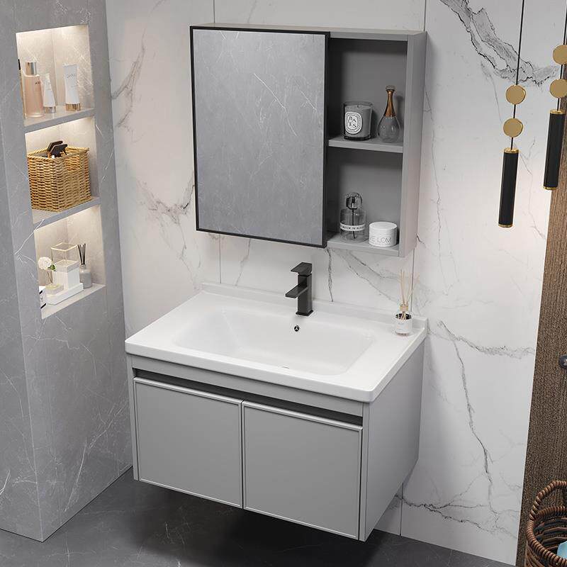 超窄户款陶瓷一体盆35c0宽4m5cm卫生间小型浴室柜组4合116窄长洗