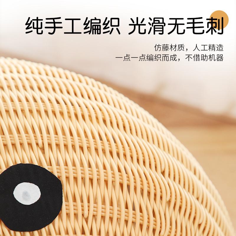 夏季藤编猫窝四季通用猫屋可水洗泰迪小狗窝睡觉凉爽半封闭宠物窝