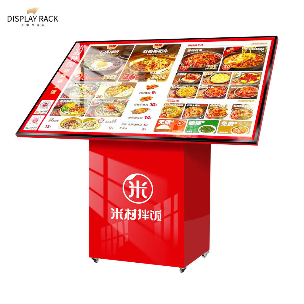 不倒牛餐饮饭店菜谱灯箱展示架商场立式落地式发光LED宣传广告牌