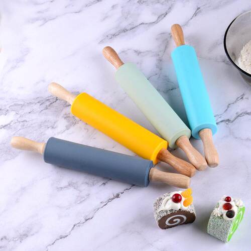 Wooden rolling pin Beech print rolling pin embossed rolling