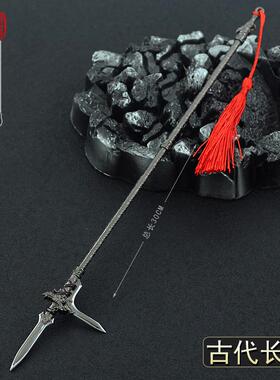 秦朝冷兵器模型兵马俑长戈30CM全金属工艺品摆件
