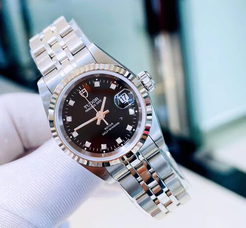 先鉴后发98新25mm帝舵公主系列M92414-0010自动机械女士腕表镶钻
