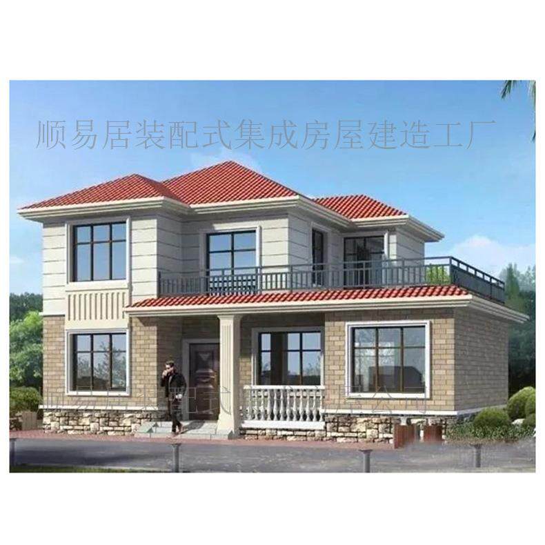 河北旅游景区新中式轻钢别墅 新型建筑材料快速拼装房 农村建房屋