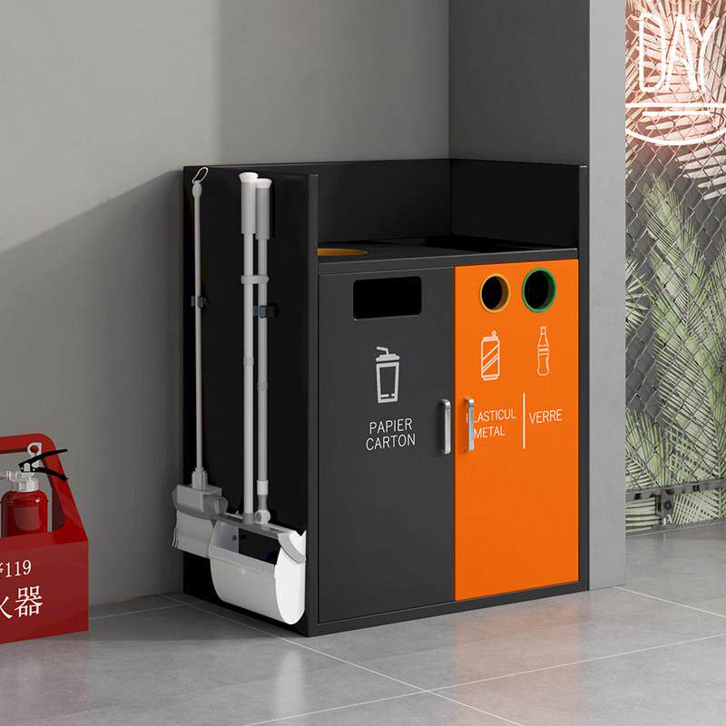 商用厨房垃圾柜箱汉堡店立式隐藏垃圾箱大号饮品汉堡店垃圾桶柜子