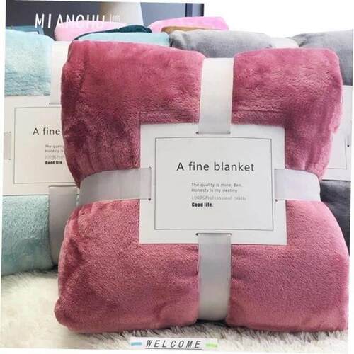 Fleece Blanket Coral Bed Blankets Fuzzy Soft Flannel Sheets1
