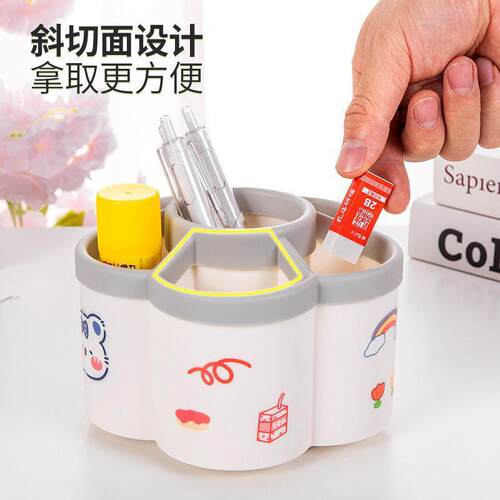 6-Section Rotating Ferris Wheel Pencil Holder, Large Capacit