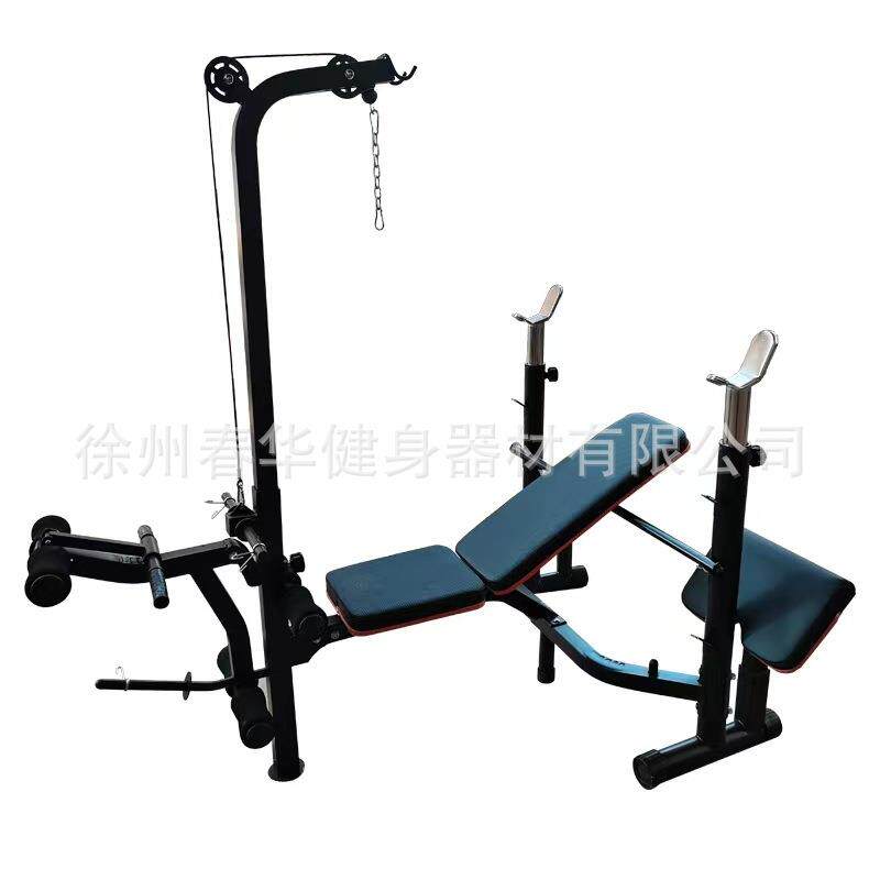 举重床家用卧推架男士力量健身器材杠铃健身房器材高拉圆管举床