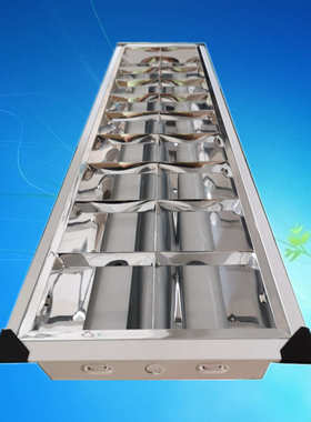 T5 LED格栅灯 2*28W嵌入式灯盘 V型暗装日光灯1200*300工程灯