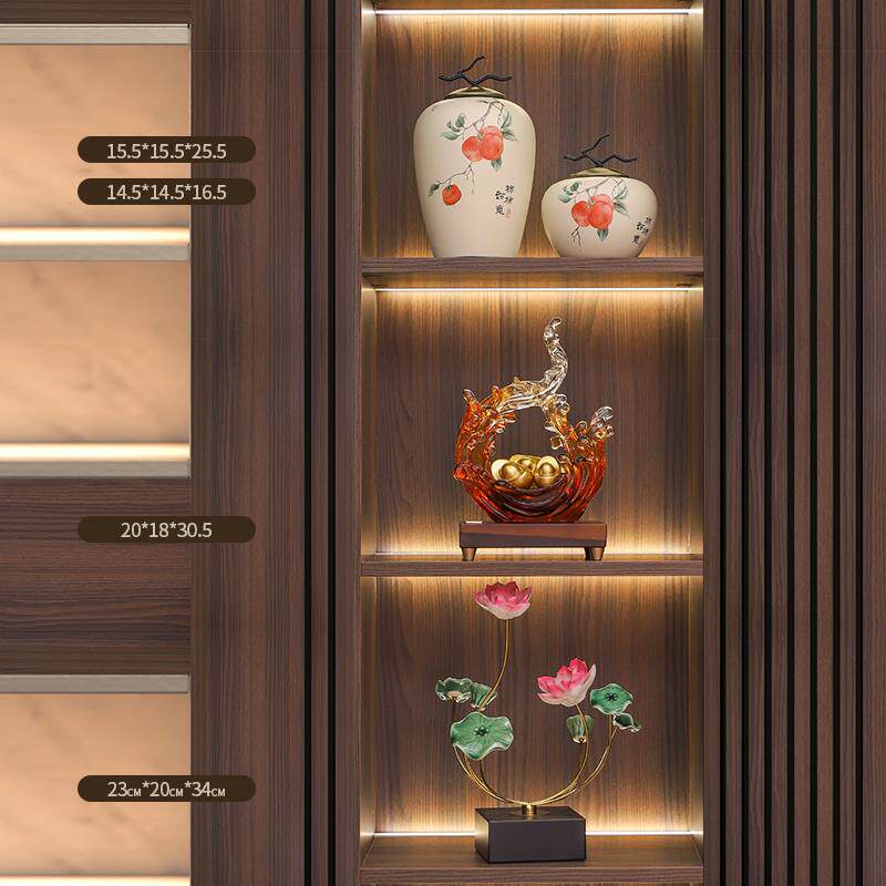 正品新档中式玄关装陶瓷摆饰饰客厅电视柜柿如意平柿安花瓶高乔迁