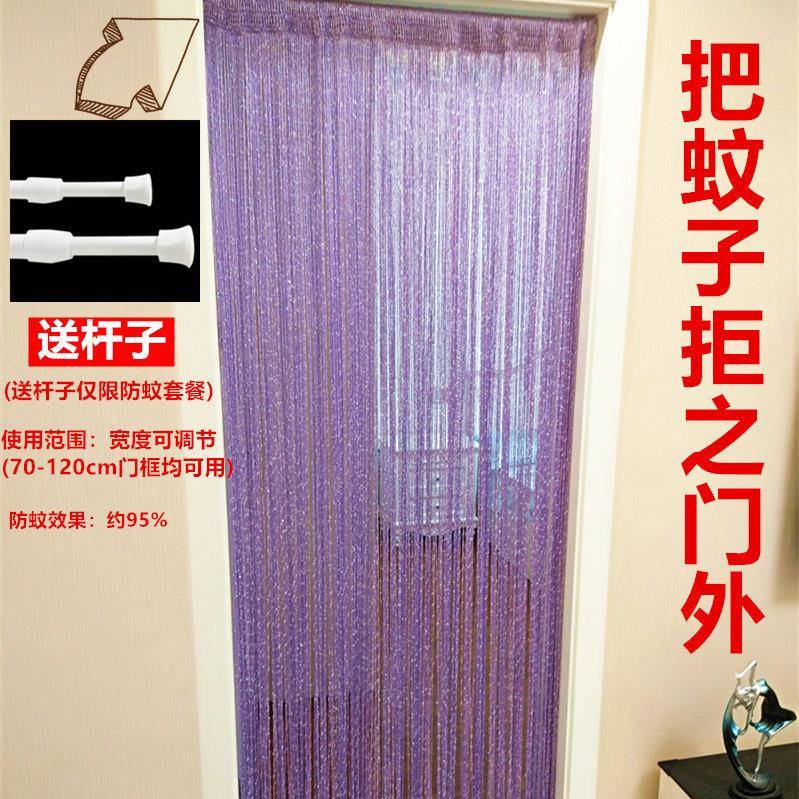 银丝线帘家用加密防蚊门帘纱门沙门挂帘客厅隔断帘玄关装饰帘子