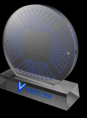 硅晶圆展示架力圆形芯片陈列示托架晶圆展tlzn%j#y台硅片亚克展牌