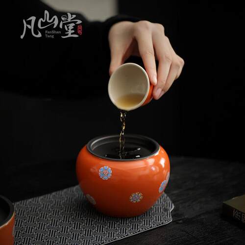草木灰建水茶渣废水存储合金盖彷古干泡陶瓷功夫茶具配件水盂