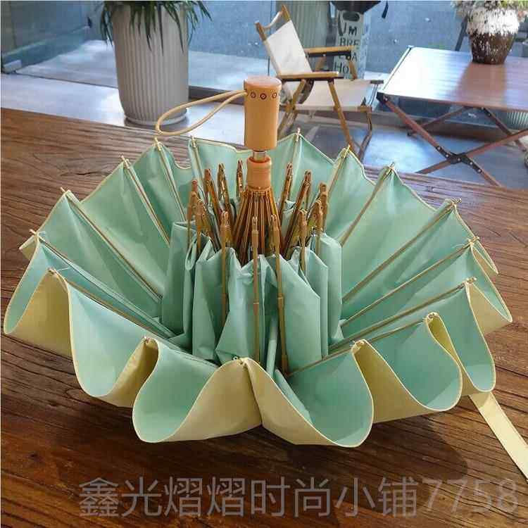 正品雨伞6女晴雨两大号1骨折叠用伞彩胶防晒防紫外线遮伞广告阳伞