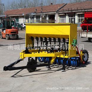 四轮牵引式9行小麦播种机新款小麦播种机谷物条播机