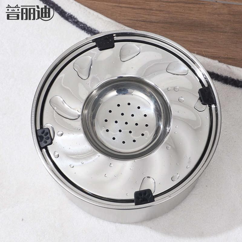 狗碗304不锈钢悬浮碗大型犬饮水超大容量漂浮狗盆宠物食具宠物碗